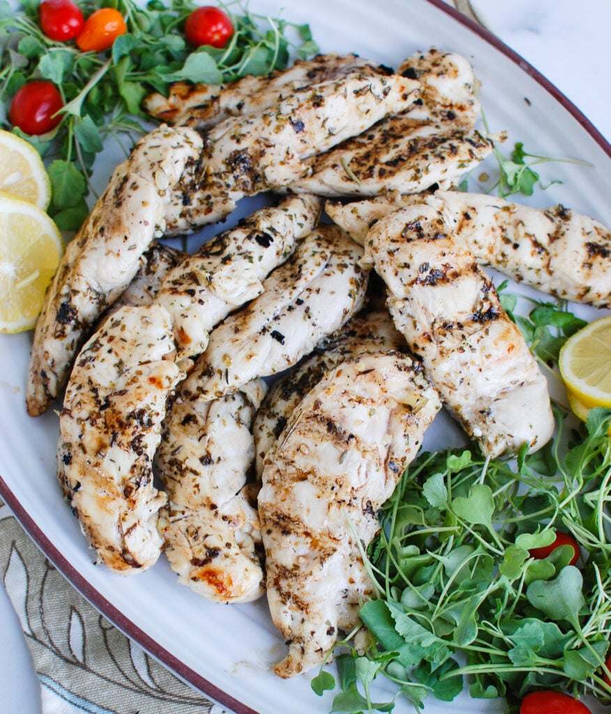 Lemon Marinade for Chicken with greens 