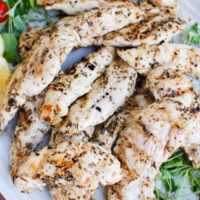 Lemon Marinade for Chicken on platter