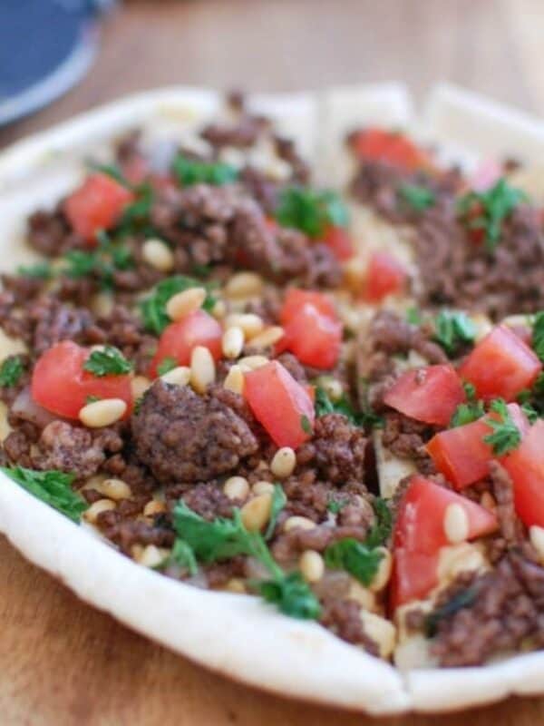 Spiced Beef and Hummus Pita Pizza 1200 x 1200