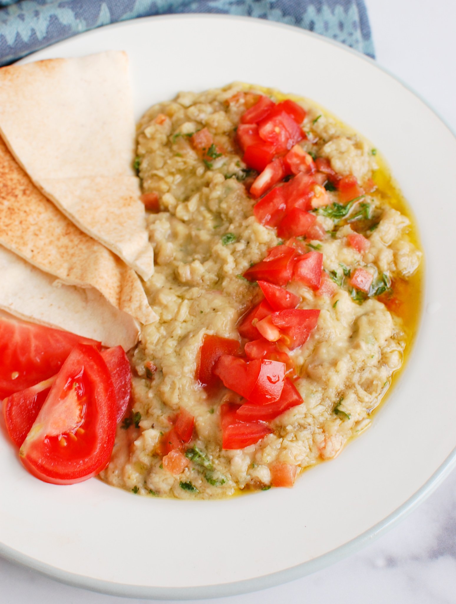 Ful Medames with tomatoes. 