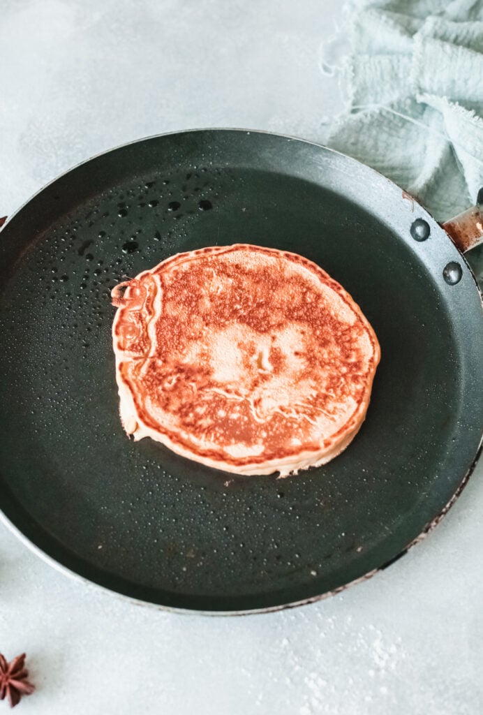 Apple Pancakes on skillet