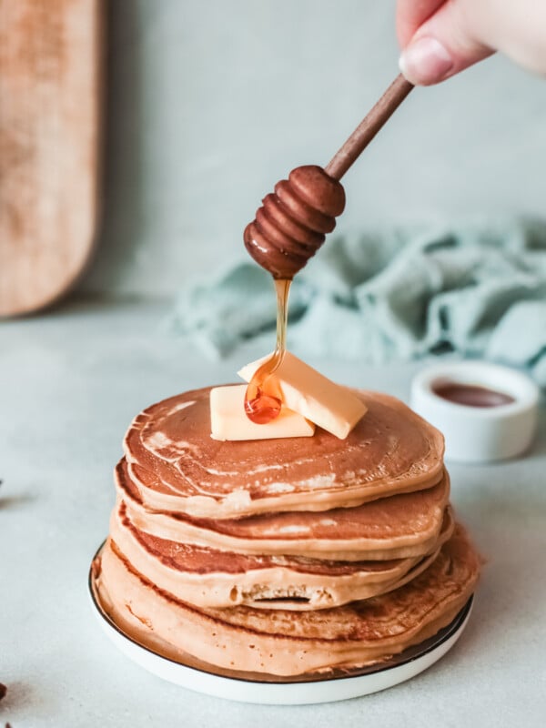 Apple Pancakes with honey