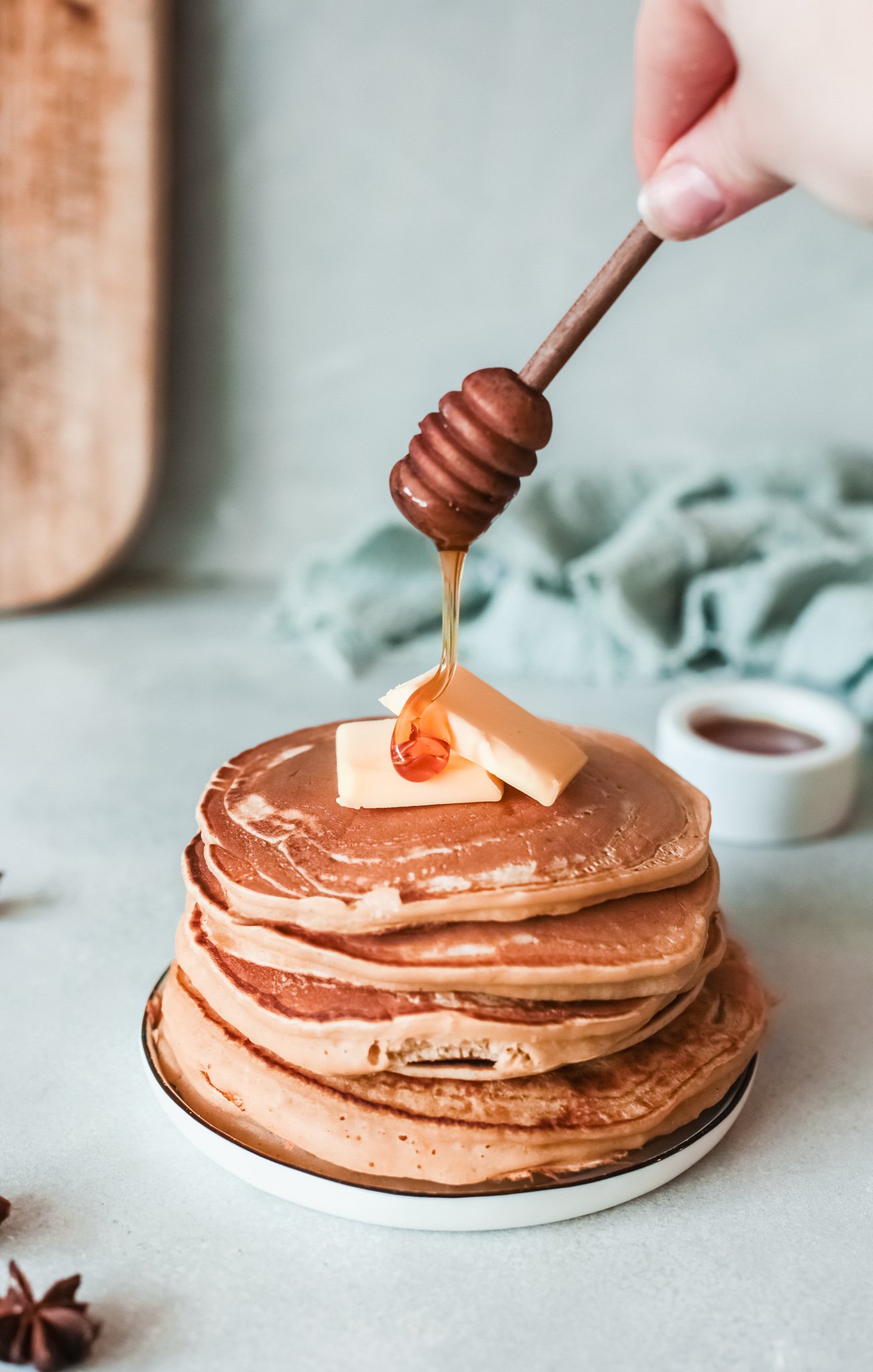 Apple Pancakes with honey