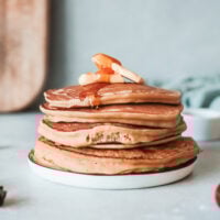 Apple Pancakes on white plate