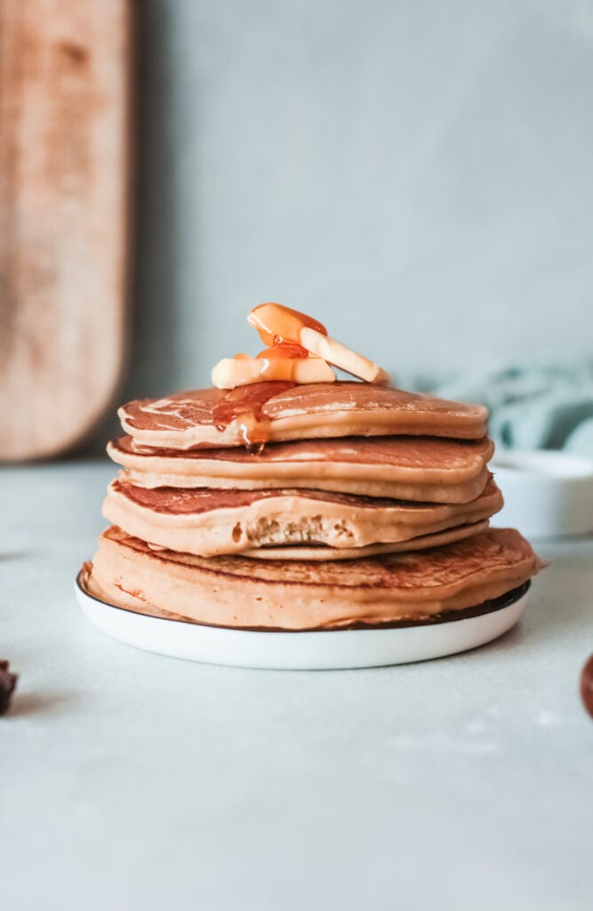 Apple Pancakes on white plate