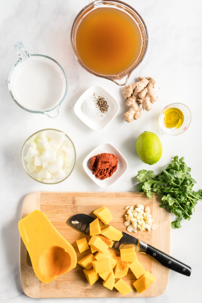 Curried Butternut Squash Soup ingredients 