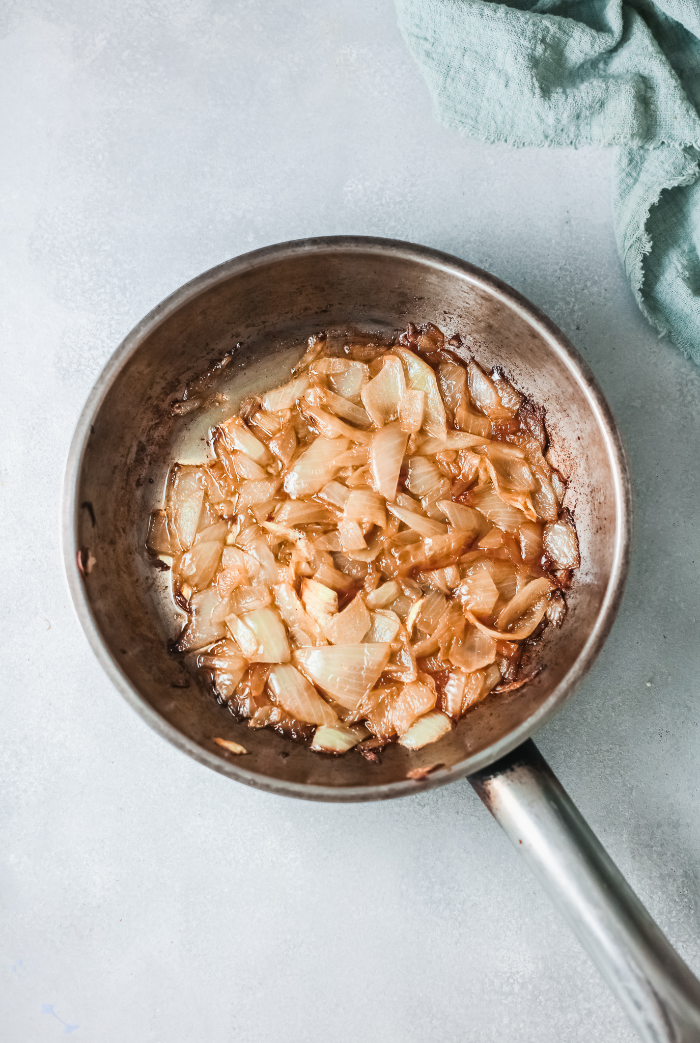 One Pot French Onion Gnocchi in pan