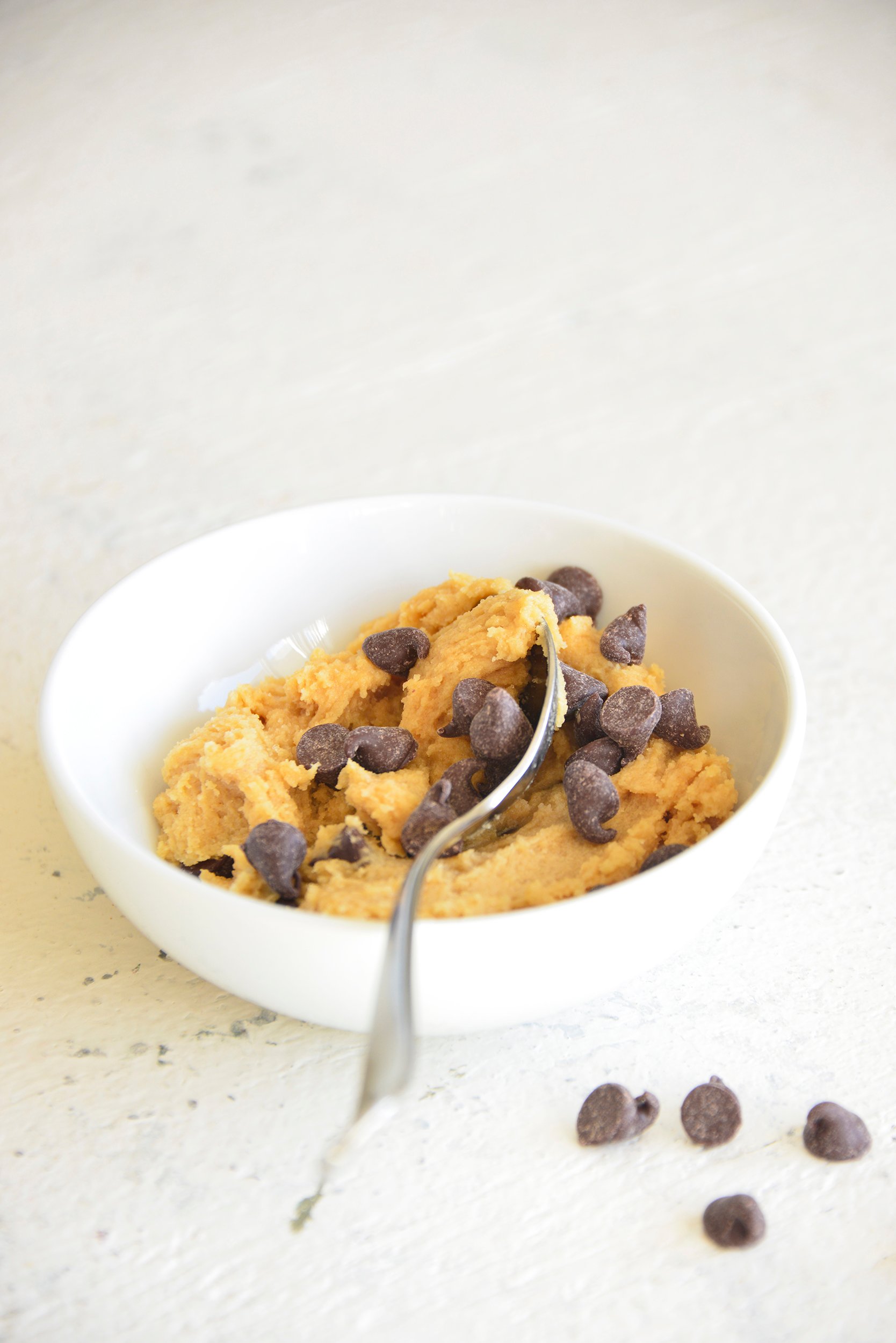 Edible Cookie Dough with spoon