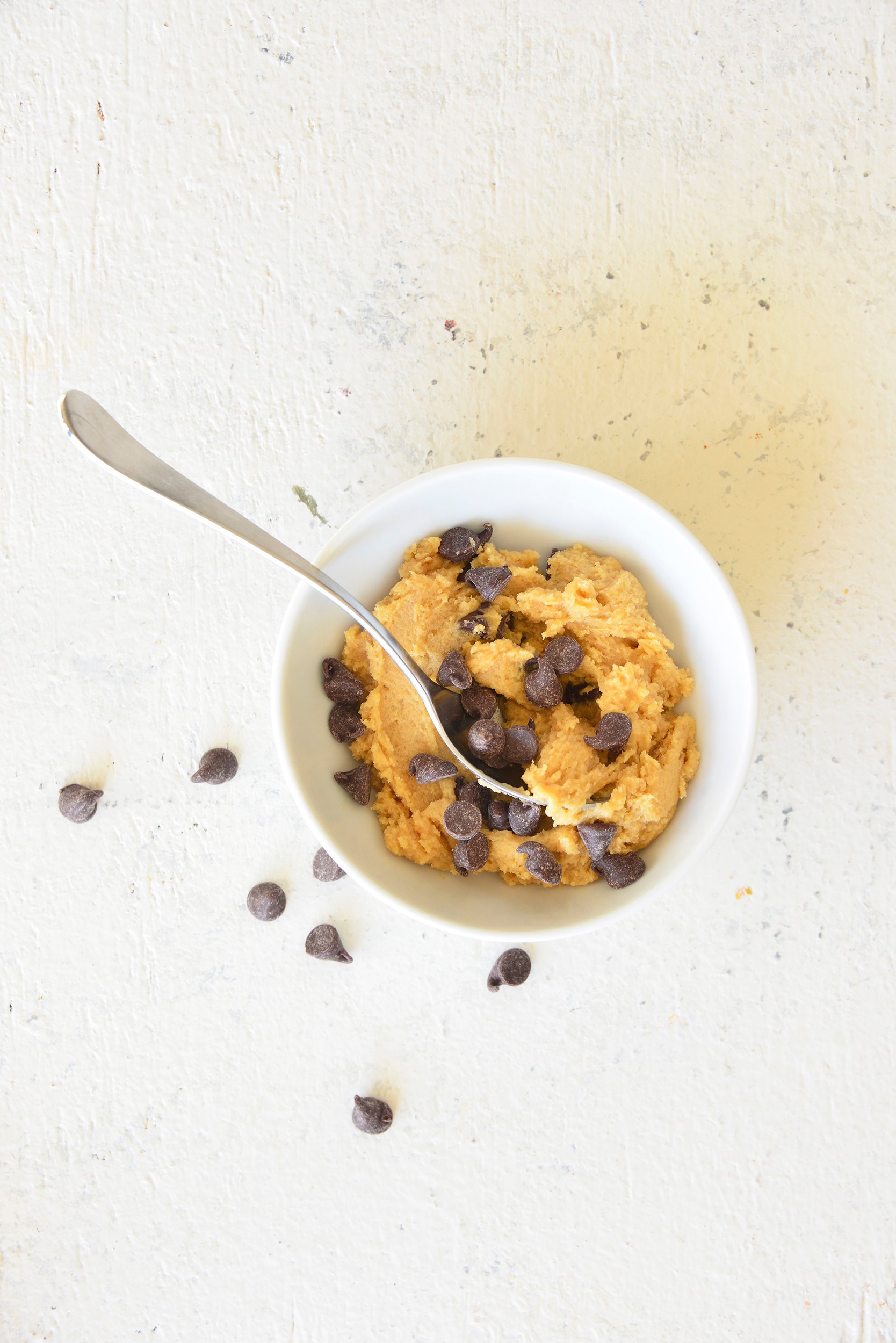 Edible Cookie Dough for One dough in a bowl