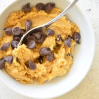 Edible Cookie Dough for One in a white bowl