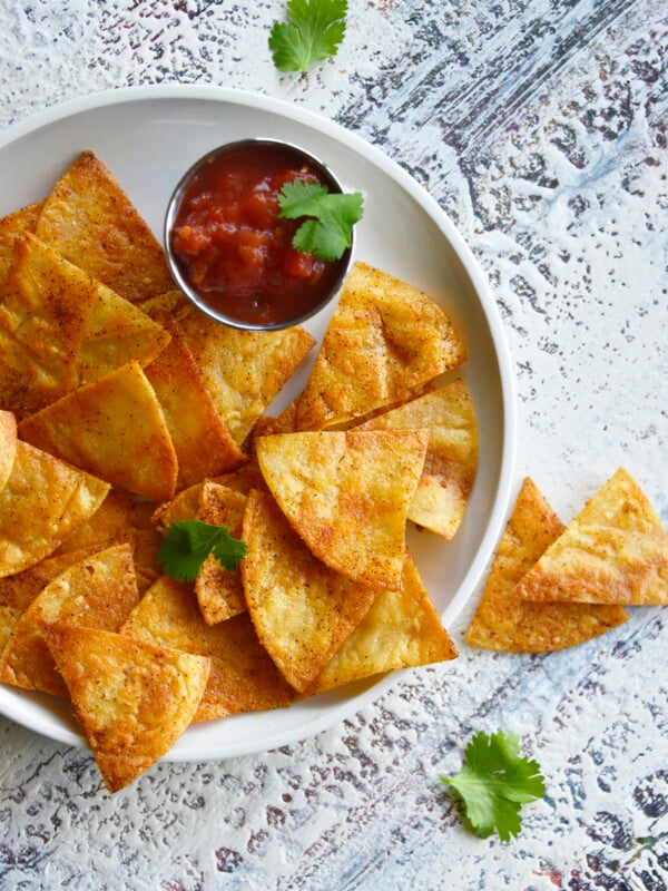 How to Make Chips with Tortillas with salsa.