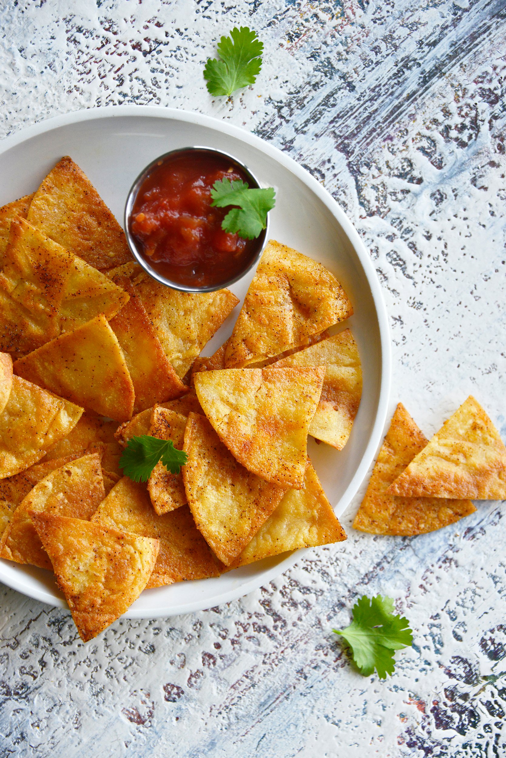 How to Make Chips with Tortillas with salsa.