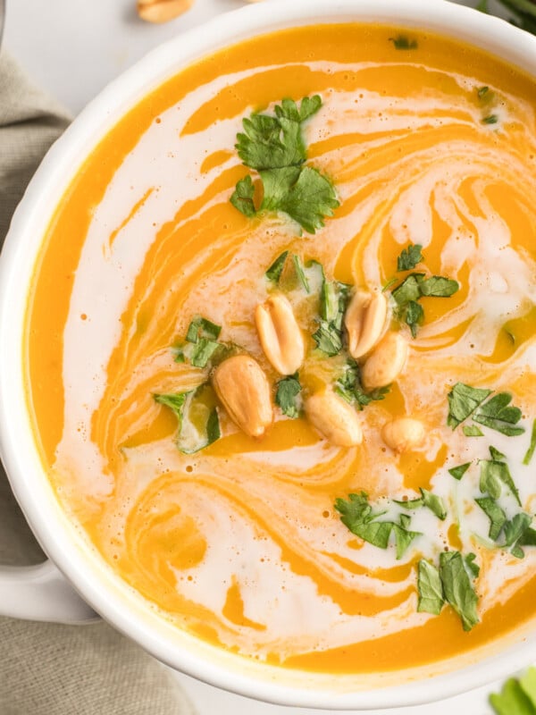 Instant Pot Butternut Squash Soup with coconut milk