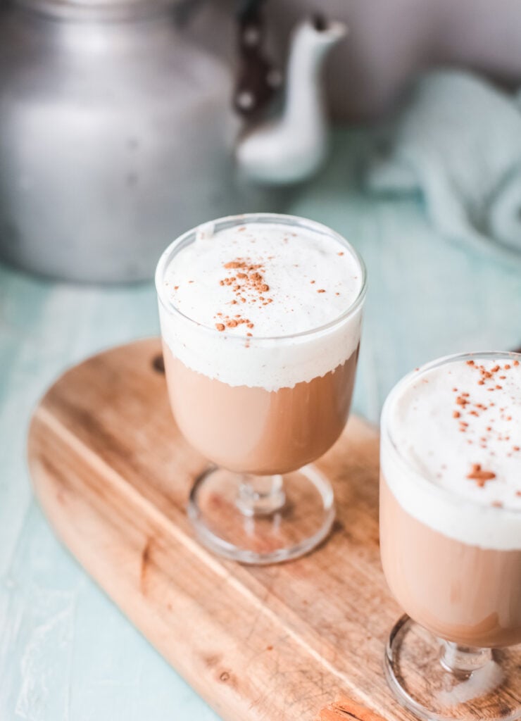 Instant Pot Chai Tea Latte with cinnamon 
