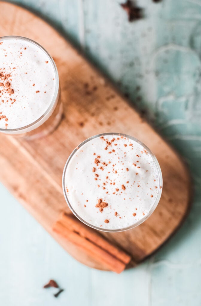 Instant Pot Chai Tea Latte above shot