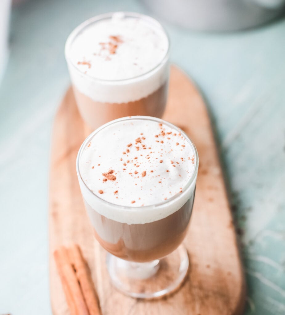 Instant Pot Chai Tea Latte with foam