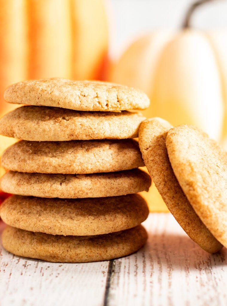Pumpkin Snickerdoodles stacked