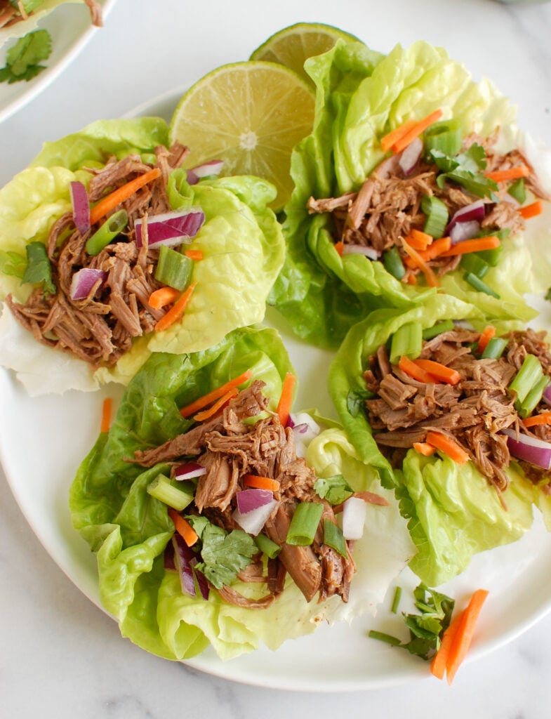 Slow Cooker Beef Brisket on plate 
