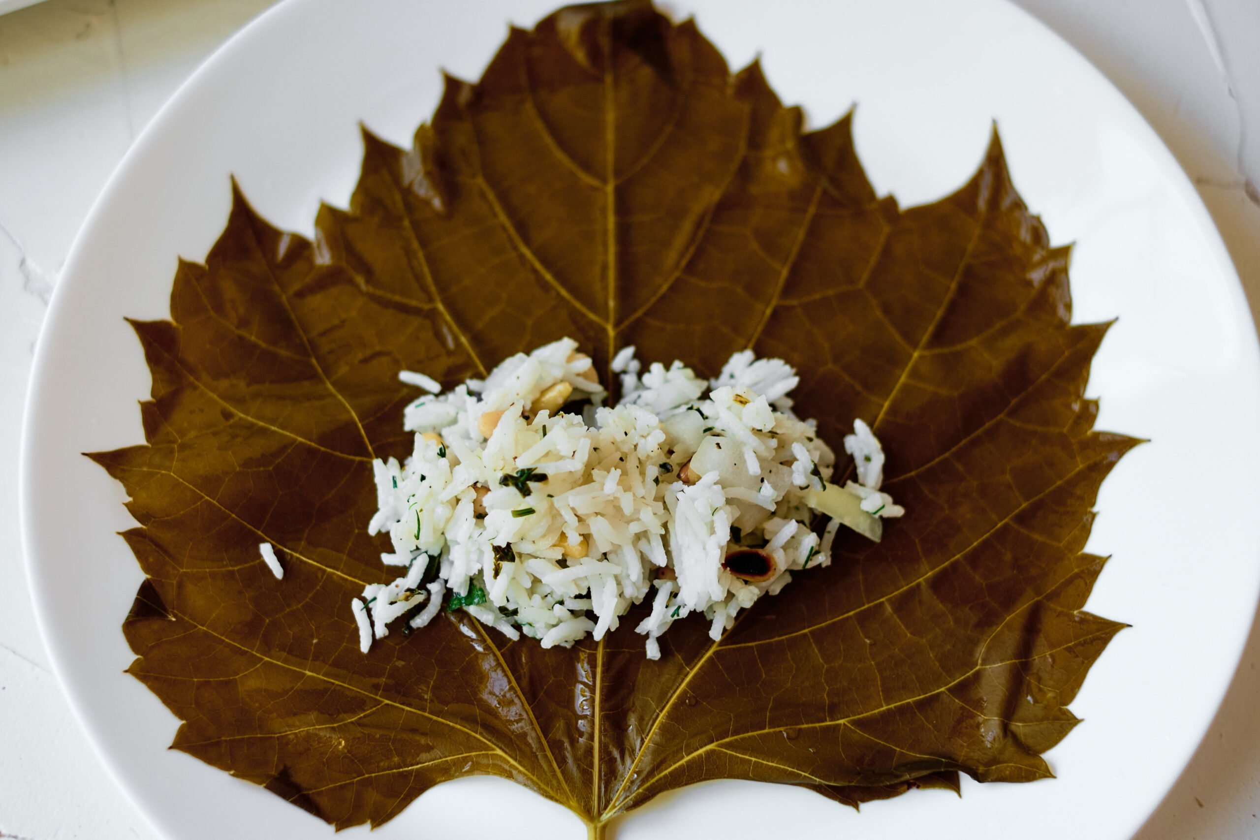 Stuffed Grape Leaves Step 2