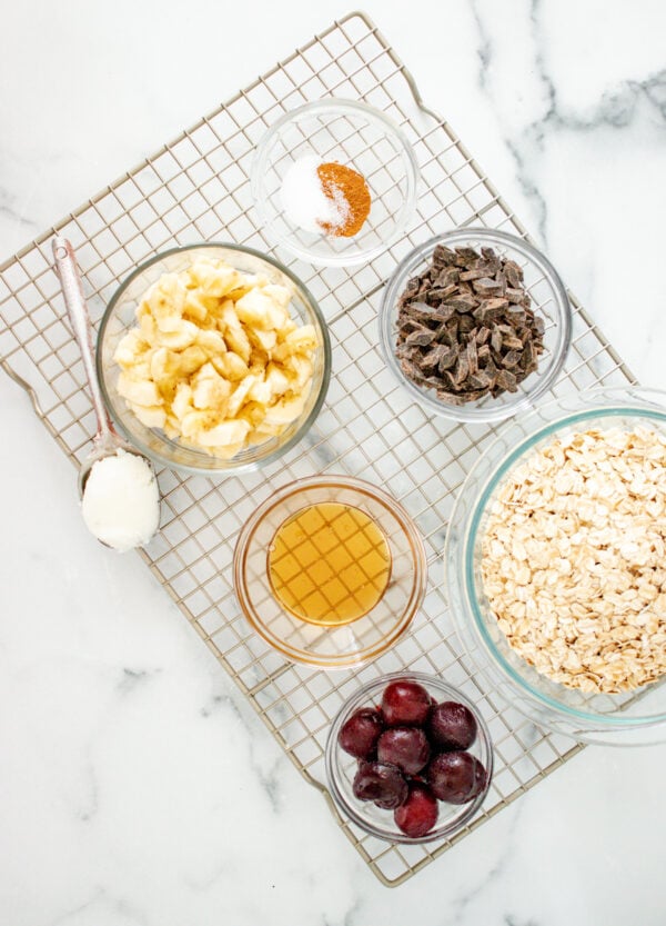 Banana Oatmeal Muffins ingredients