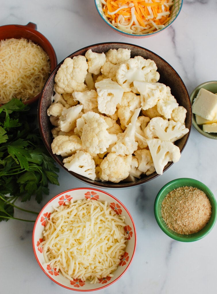 Cheesy Cauliflower ingredients 
