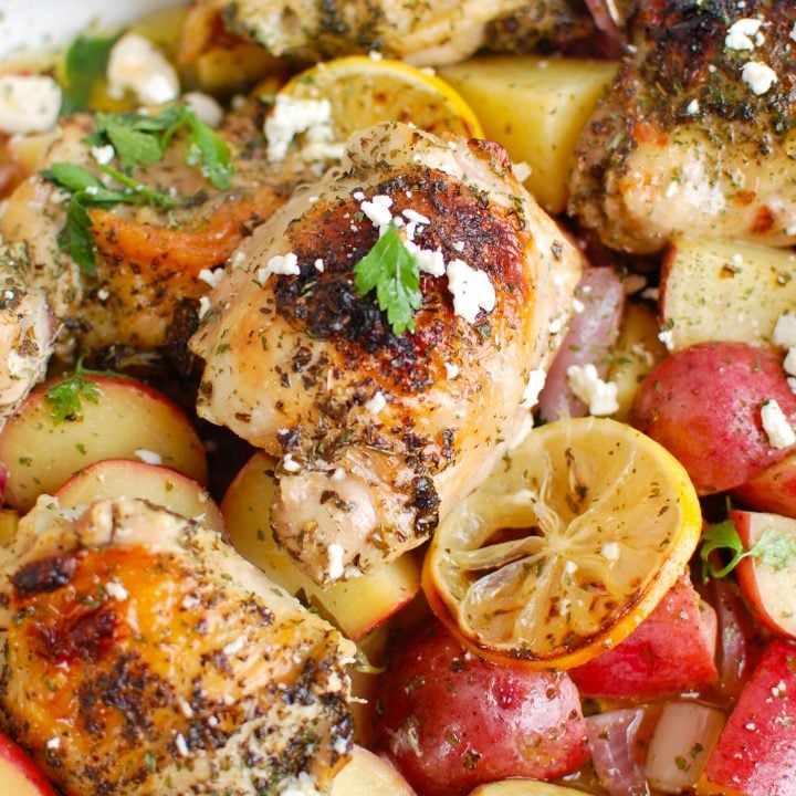 Greek Lemon Chicken close-up