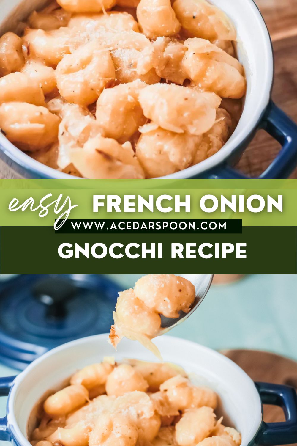 One Pot French Onion Gnocchi with logo