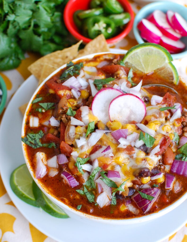 Easy Pork Chili with radish