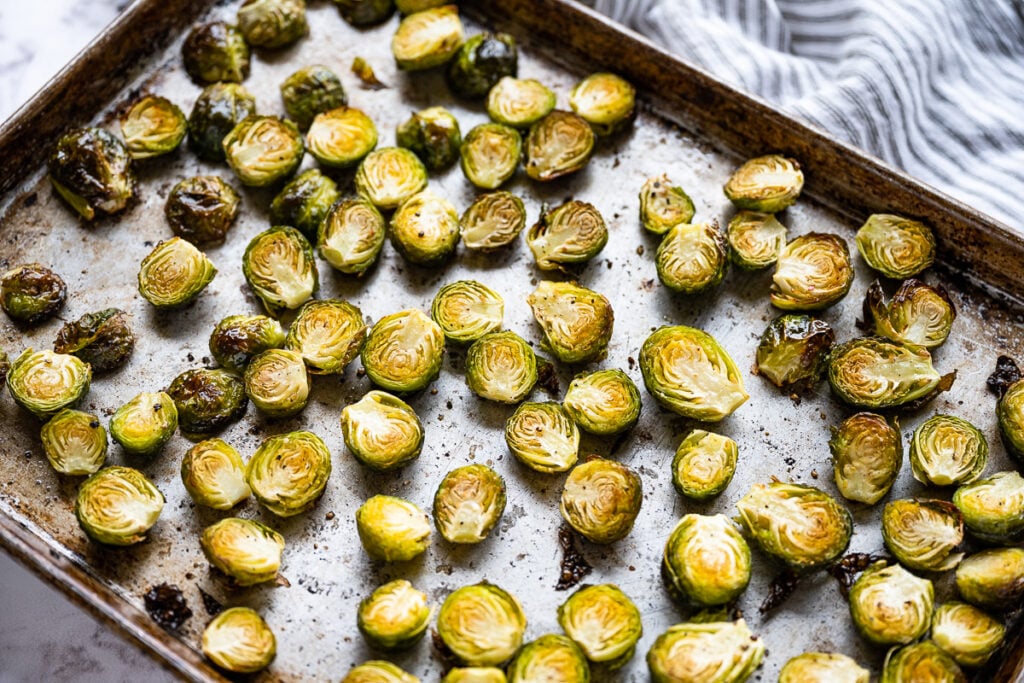 Roasted Balsamic Brussels Sprouts roasted
