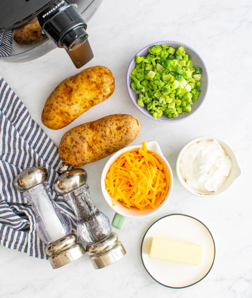 Air Fryer Twice Baked Potato ingredients 