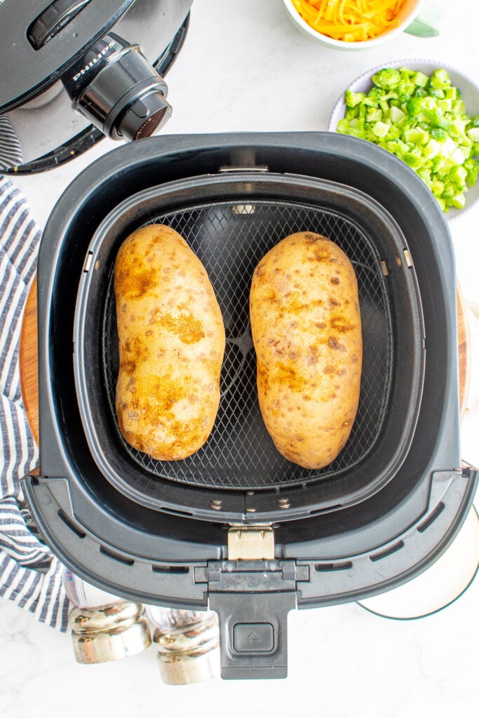 Air Fryer Twice Baked Potato in an air fryer