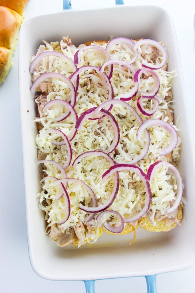 Easy Chicken Sliders red onion