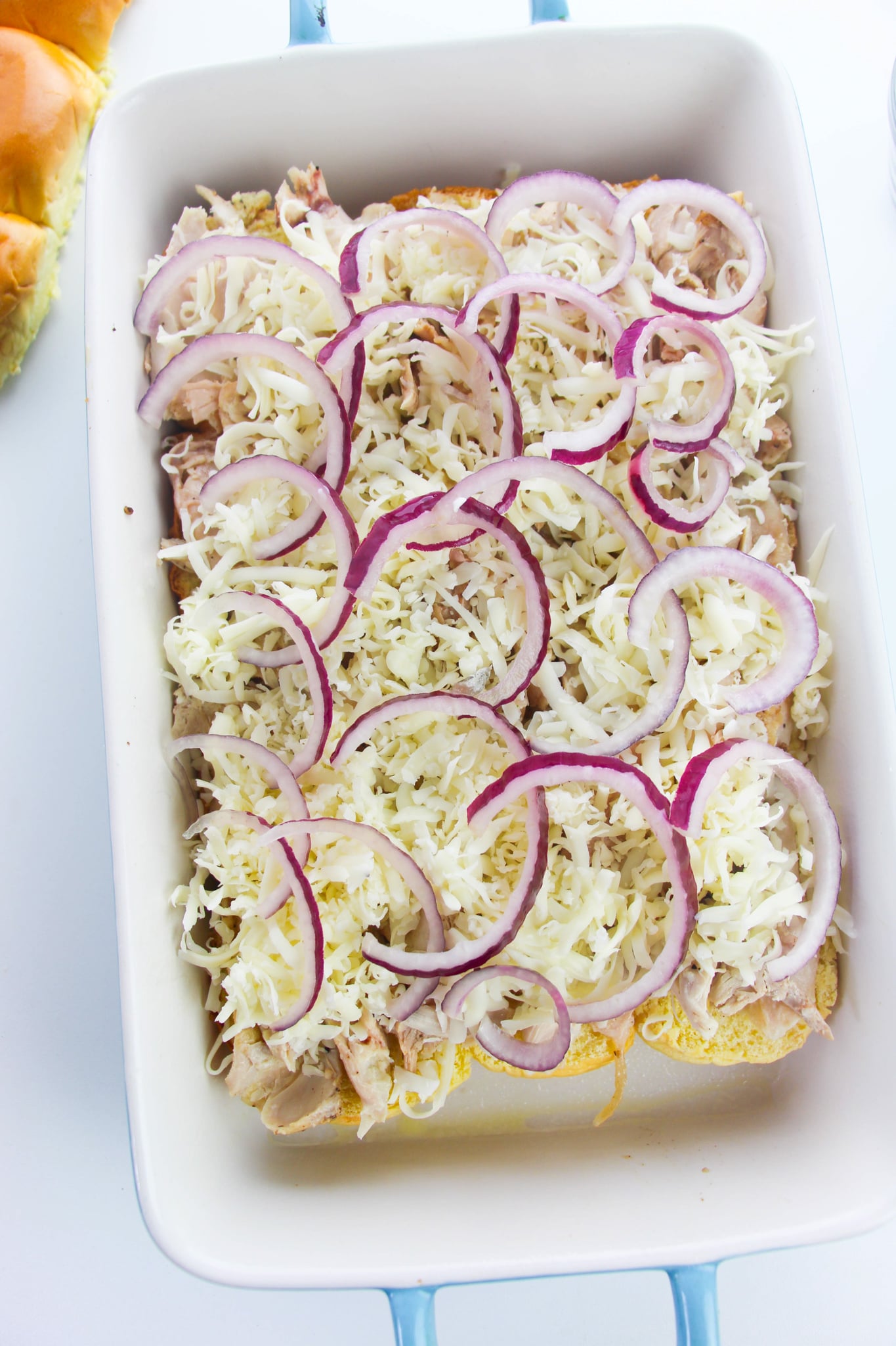 Easy Chicken Sliders red onion