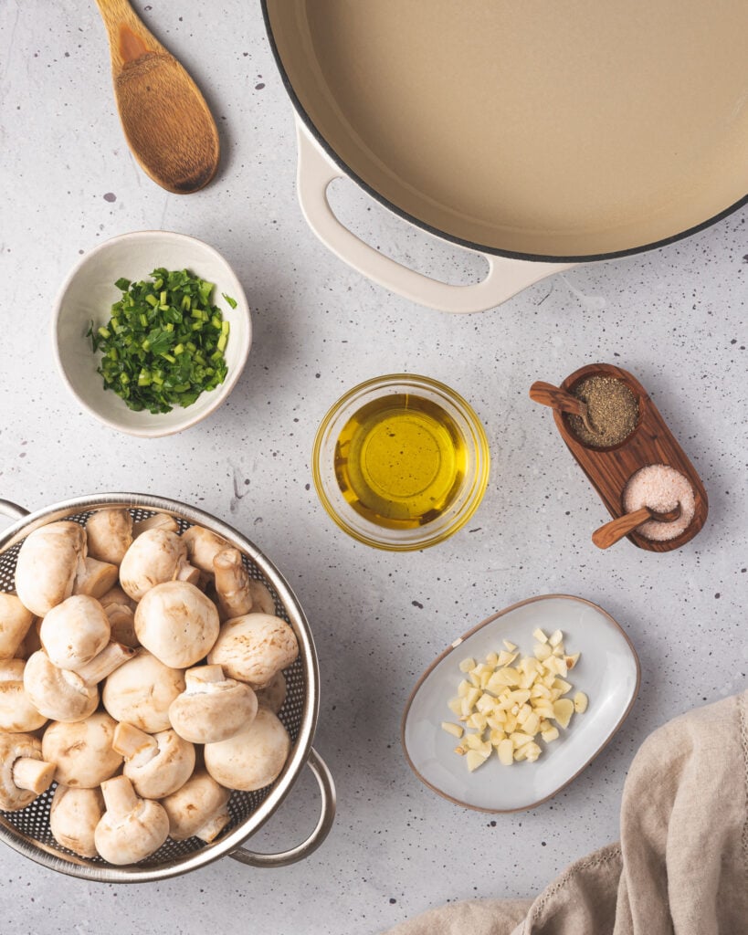 Garlic Sautéed Mushrooms ingredients 