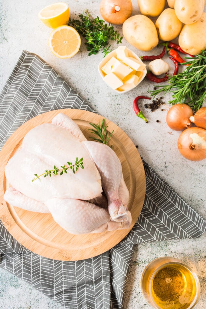 Whole Roasted Chicken with Potatoes ingredients 