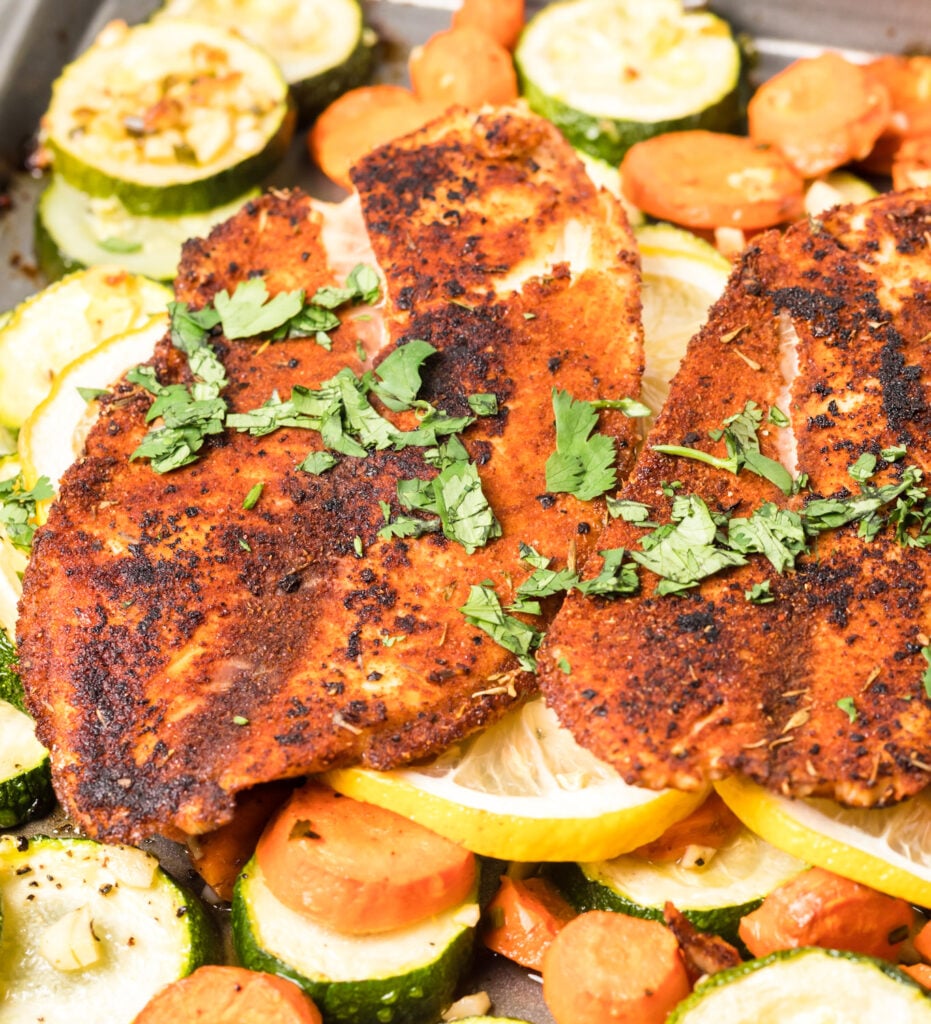 Easy Blackened Fish with cilantro