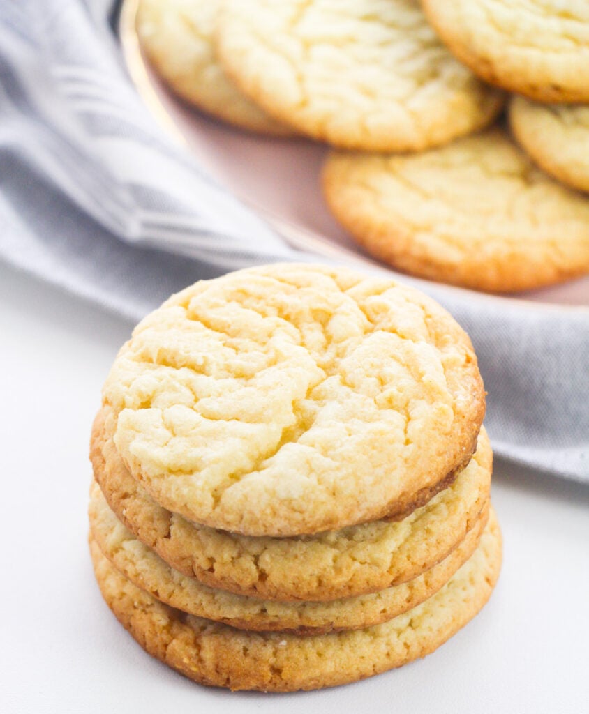 Easy Cake Mix Sugar Cookies stacked