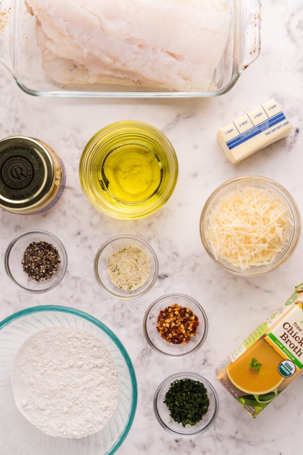 Pan Fried Garlic Butter Cod ingredients 