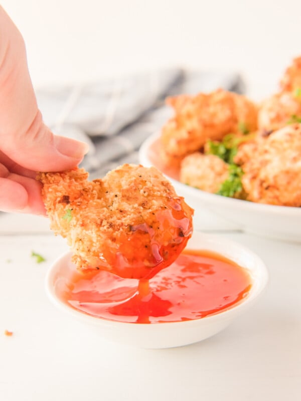 Air Fryer Coconut Shrimp with dip.