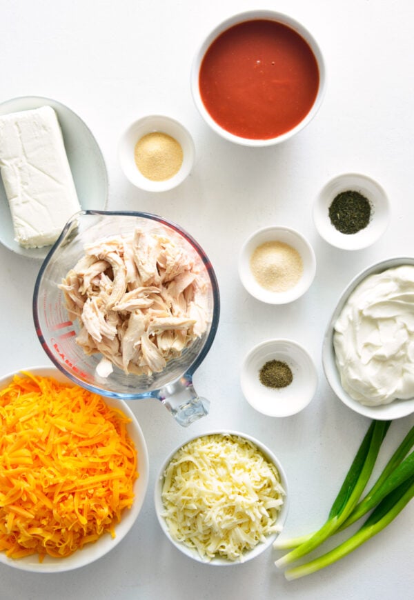 How to Make Buffalo Chicken Dip ingredients