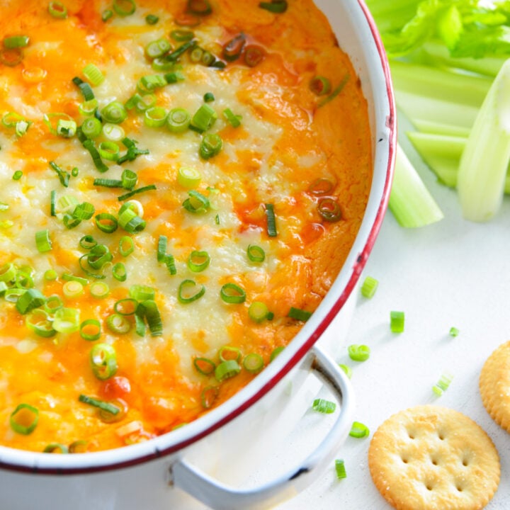 How to Make Buffalo Chicken Dip with green onions