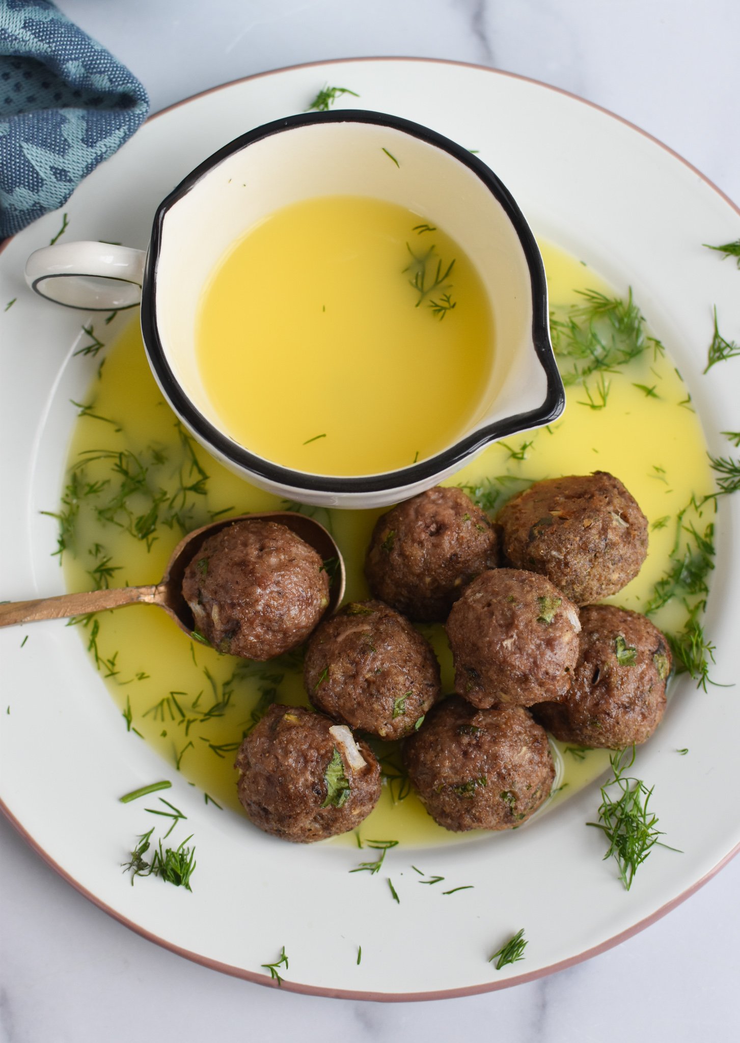 Lamb Kofta with lemon sauce