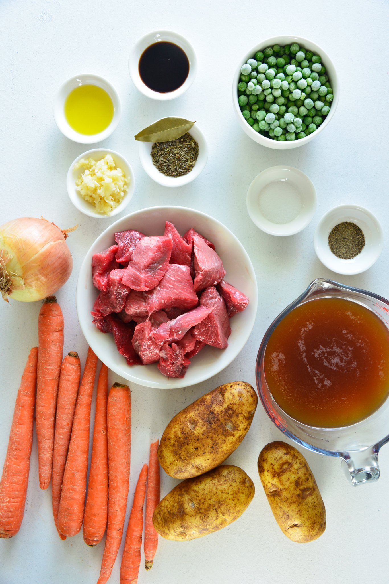 Instant Pot Beef Stew Recipe ingredients. 
