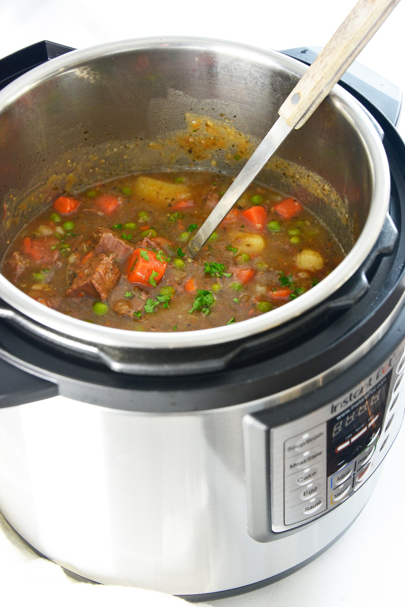 Instant Pot Beef Stew Recipe in the pressure cooker.