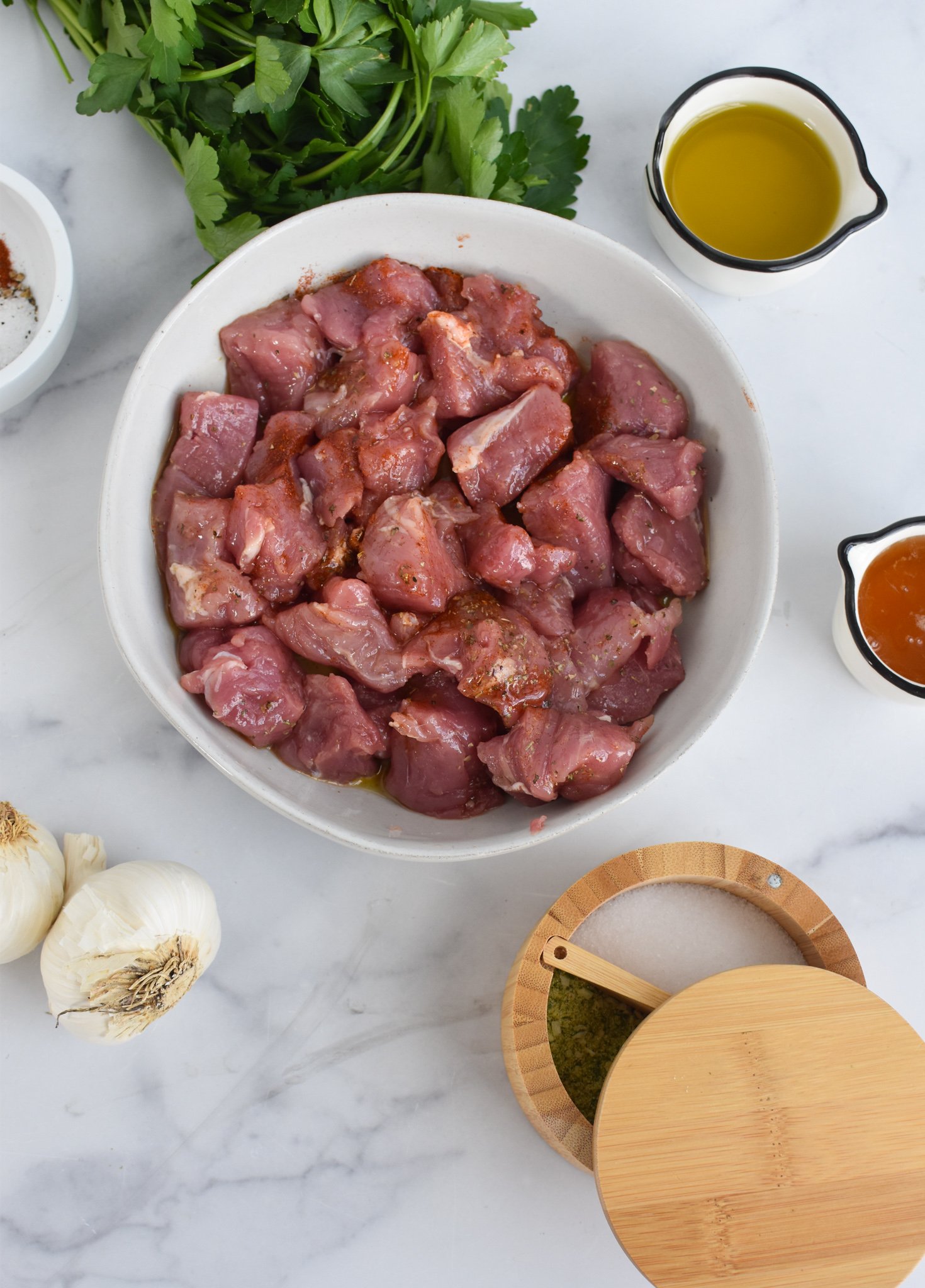Cast Iron Pork Tenderloin ingredients.