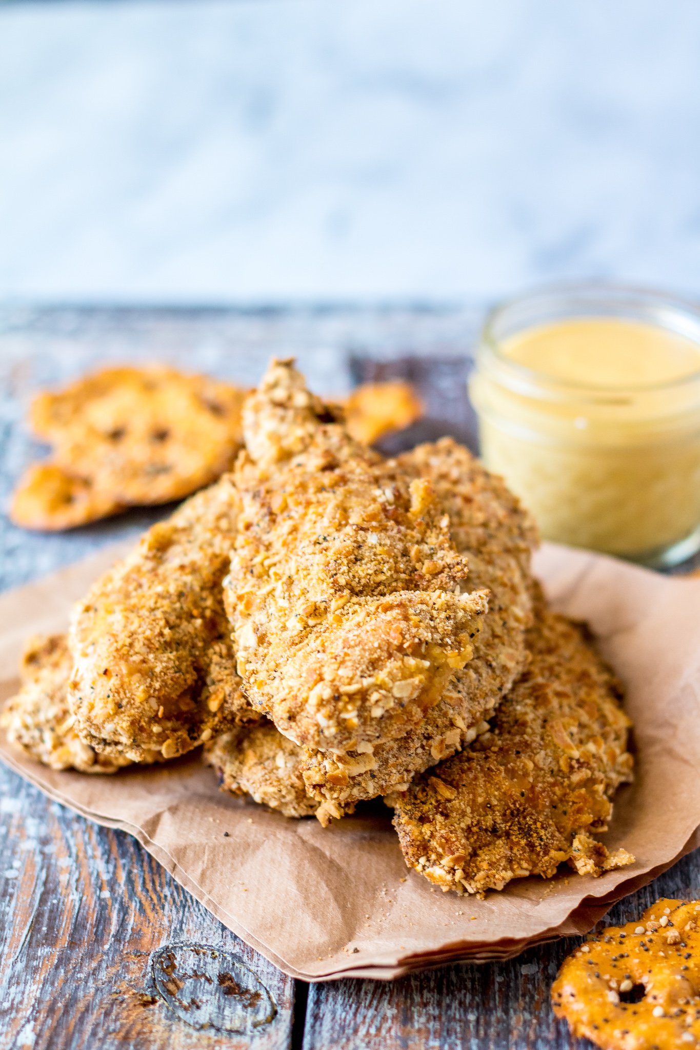 Pretzel Crusted Chicken Recipe on paper.