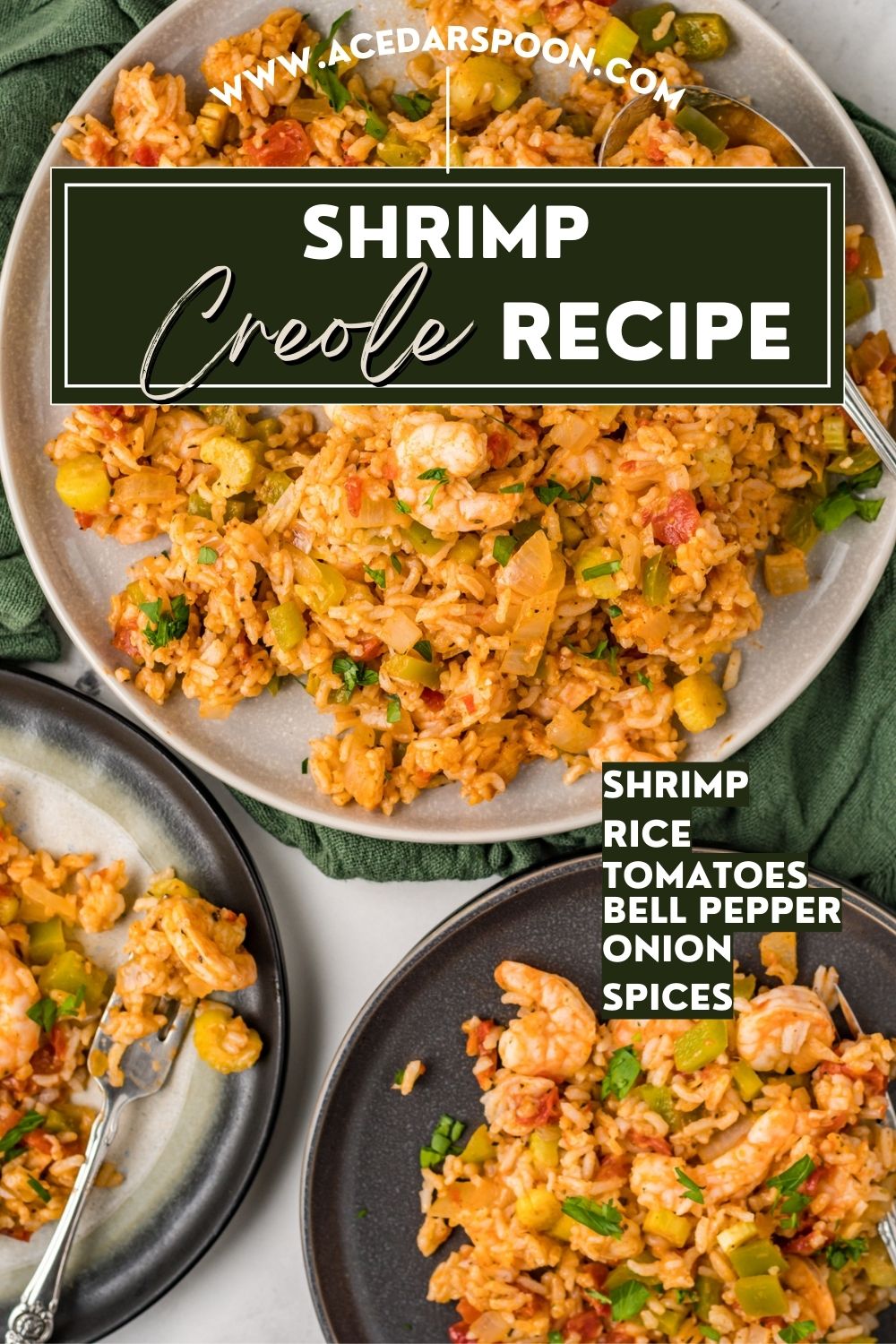 Shrimp Creole Recipe with logo.