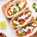 Air Fryer Tilapia in tacos.