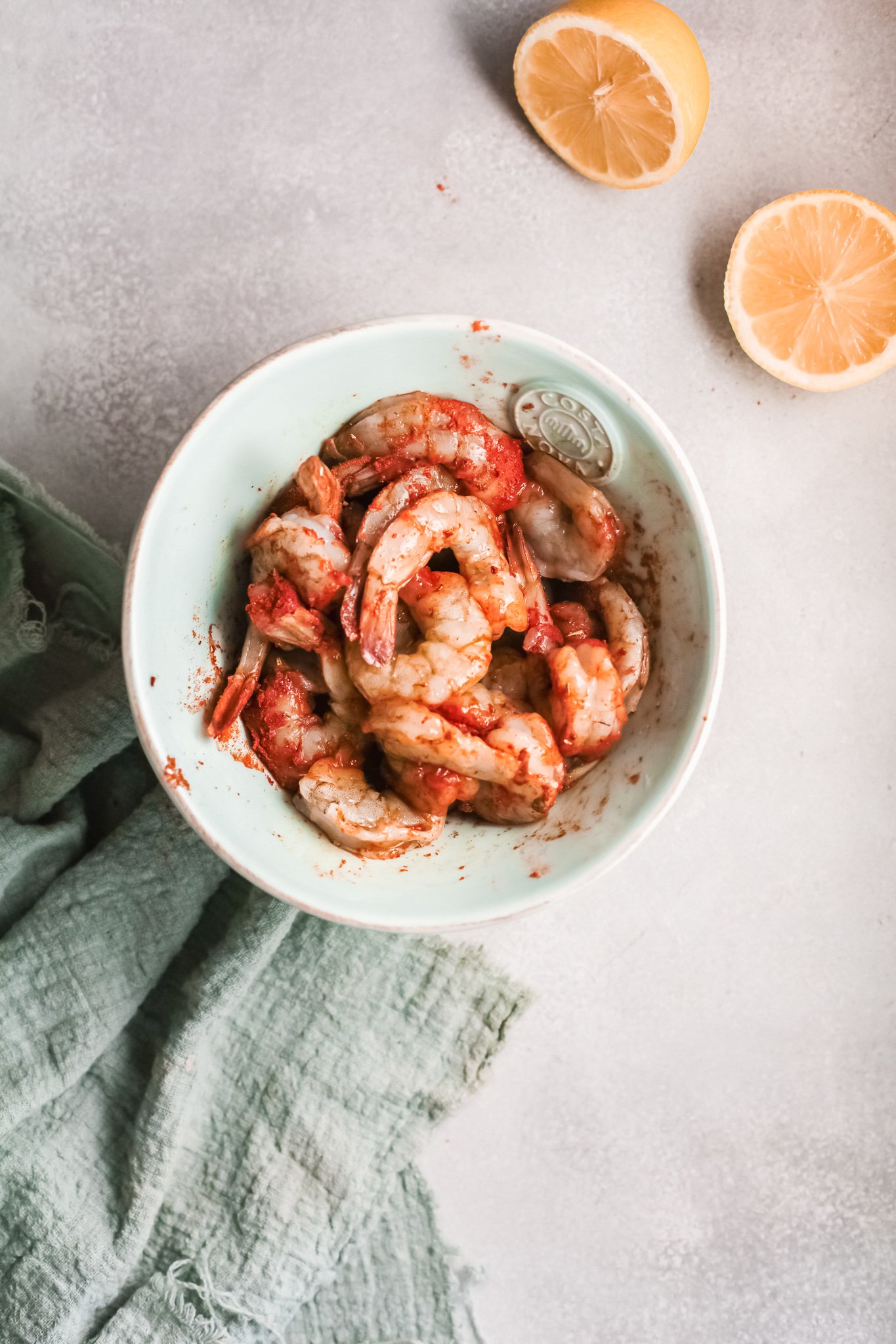 Easy Cajun Shrimp Recipe with spices on shrimp. 