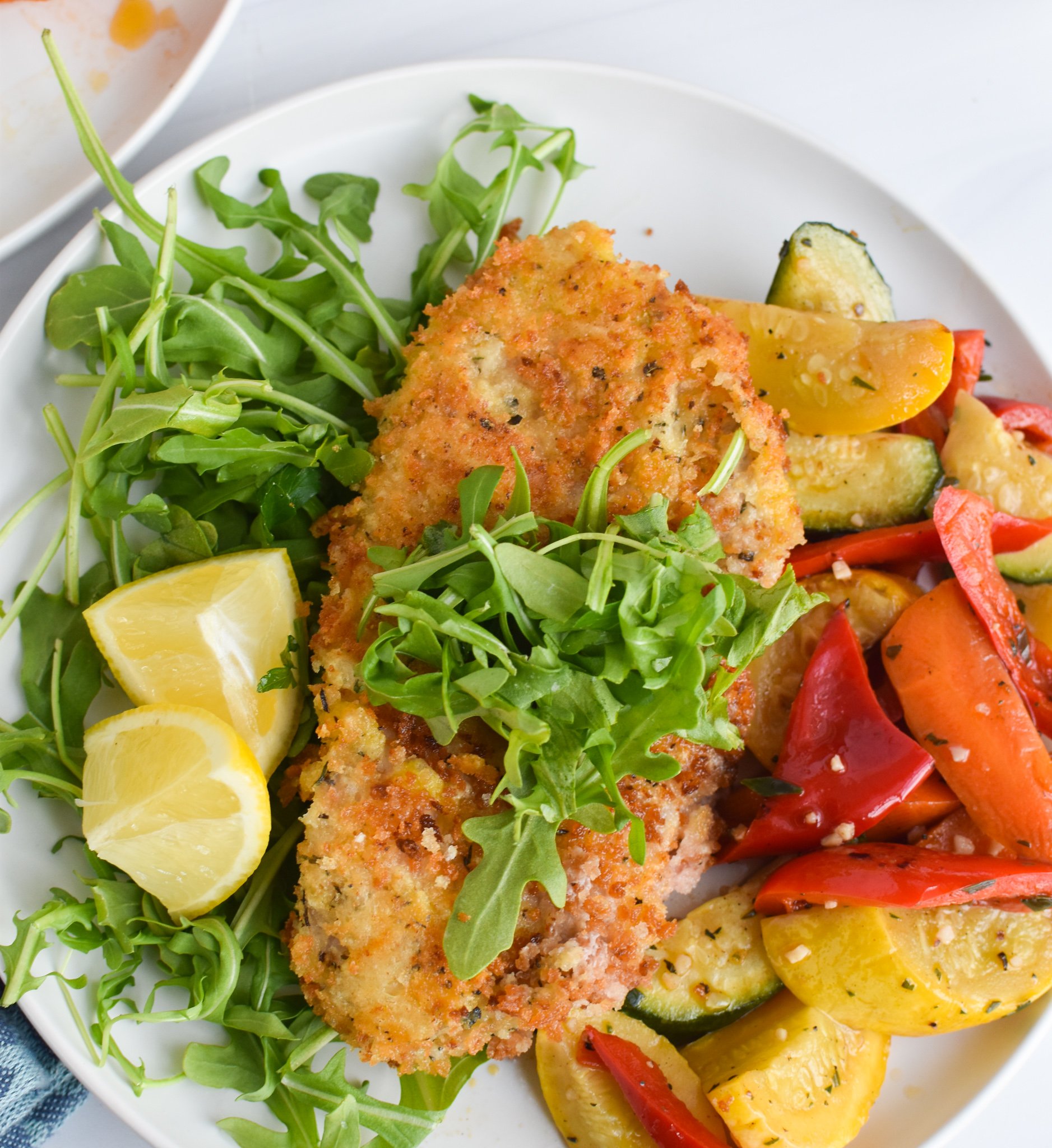 Easy Veal Milanese Recipe with fork.